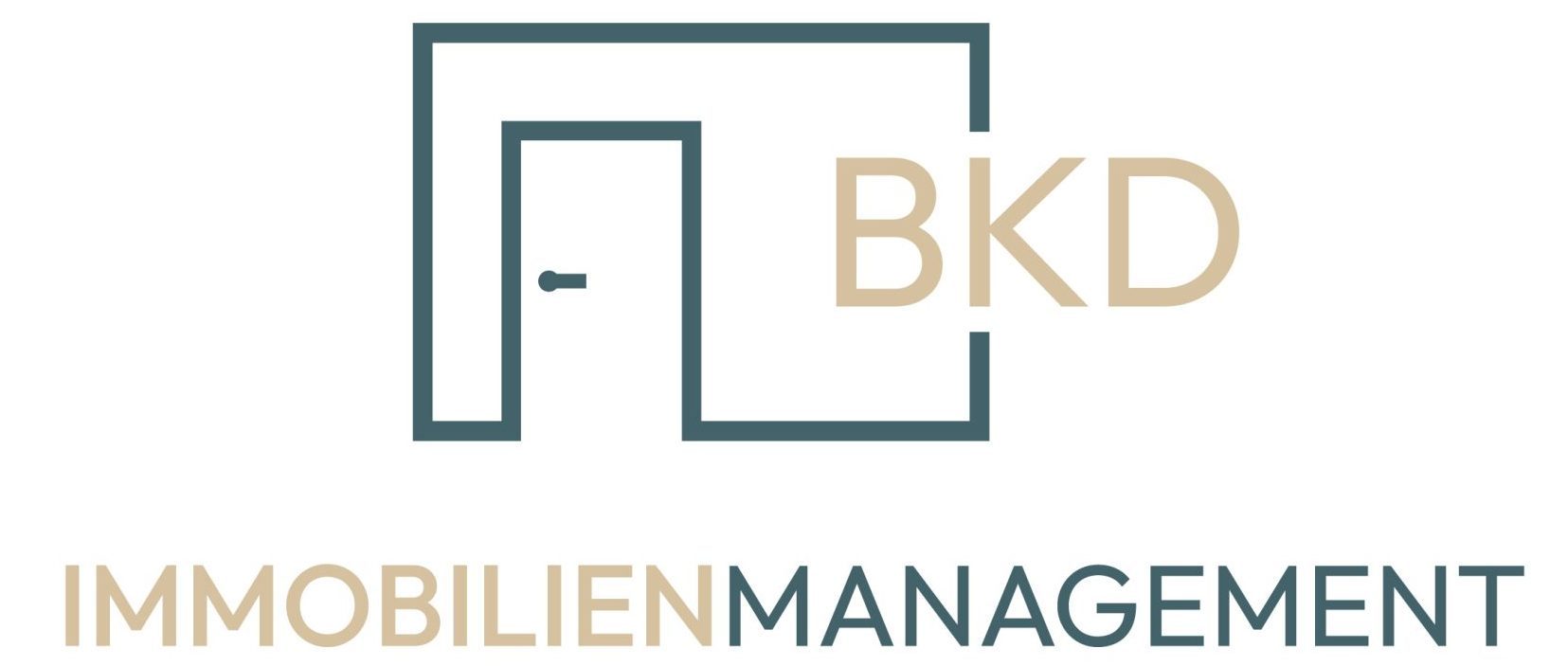 Das offizielle Logo von BKD Immobilienmanagement, das eine stilisierte Blume als zentrales Designelement enthält.